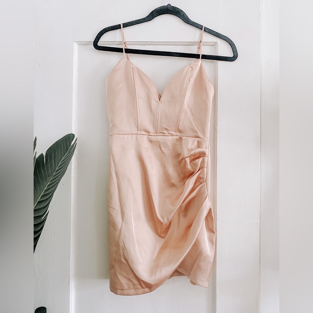 ZARA // Blush pink mini dress